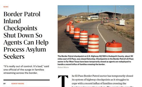 Texas Monthly Border Patrol Inland Checkpoints Shut Down So Agents Can Help Process Asylum