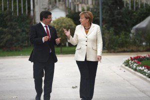 Prime Minister Ahmet Davutoglu of Turkey and Chancellor Angela Merkel of Germany met in Istanbul to arrange the surrender...